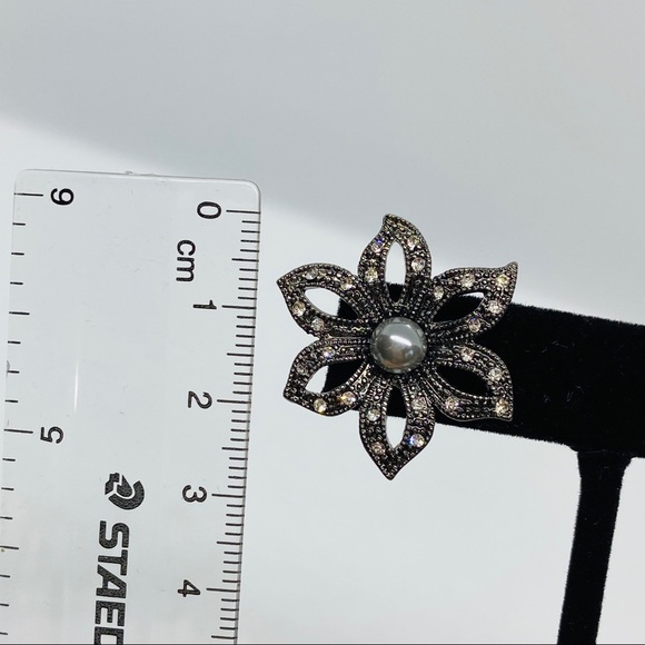 Floral Earrings pearl - Picture 6 of 7